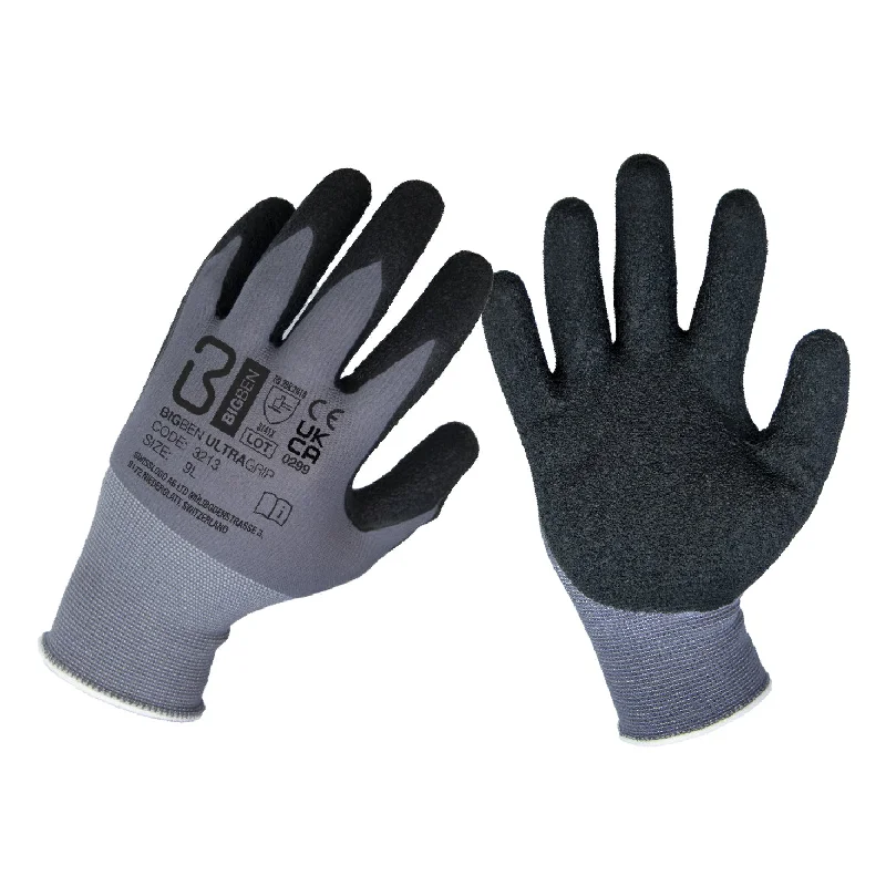 soft versatile gloves -  BIGBEN® UltraGrip Dexterity Latex Coated Gloves