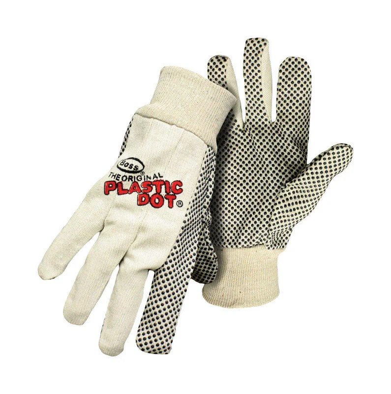 durable padded gloves -  Boss Gloves 5501 Plastic Dot Glove