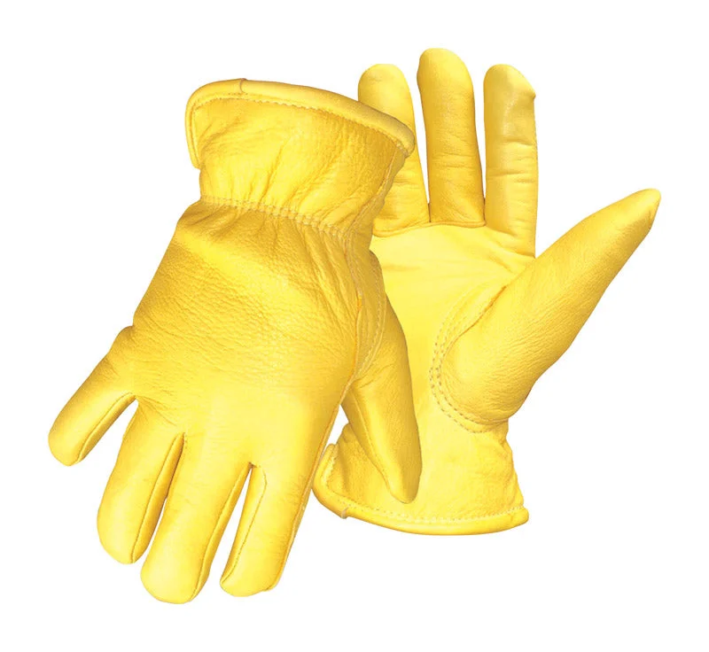 flexible lightweight gloves -  Boss Therm Men's Indoor/Outdoor Deerskin Driver Gloves Yellow M 1 pair