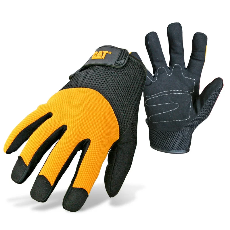 soft practical gloves -  Caterpillar Utility Gloves Black/Yellow XXL 1 pair