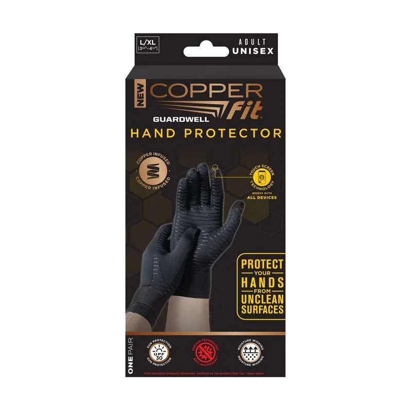 waterproof padded gloves -  Copper Fit Guardwell Hand Protection Anti-microbial Gloves 1 pair