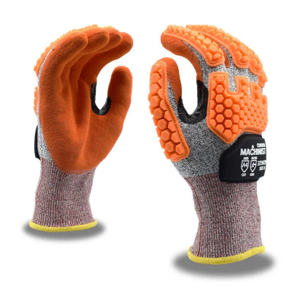 non-slip tech gloves -  Cordova Safety 3734TPRXL MACHINIST, 13-Gauge, HPPE/Glass, Nitrile Coating Gloves, XL