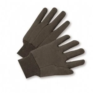 waterproof ergonomic gloves -  Cotton Jersey Gloves (Brown)