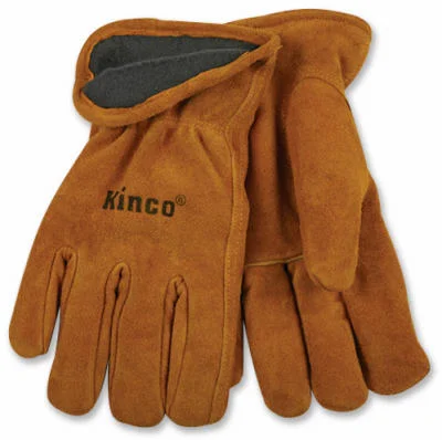 soft all-season gloves -  Kinco  Men's  Outdoor  Cowhide Leather  Driver  Work Gloves  Gold  M  1 pair