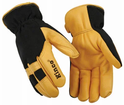 flexible casual gloves -  Kinco Men's Indoor/Outdoor Thermal Work Gloves Black/Yellow M 1 pair