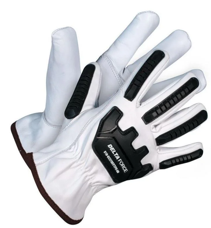 non-slip durable gloves -  Delta Force Anti-Impact Goatskin Grain Leather Kevlar® Lined Gloves