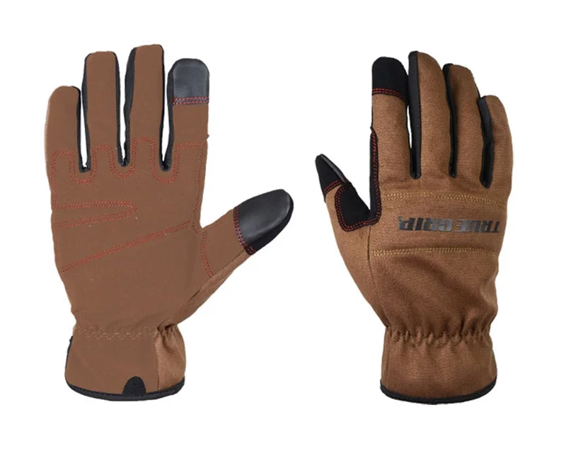 durable daily gloves -  True Grip Men's Indoor/Outdoor Chore Gloves Black/Brown M 1 pair