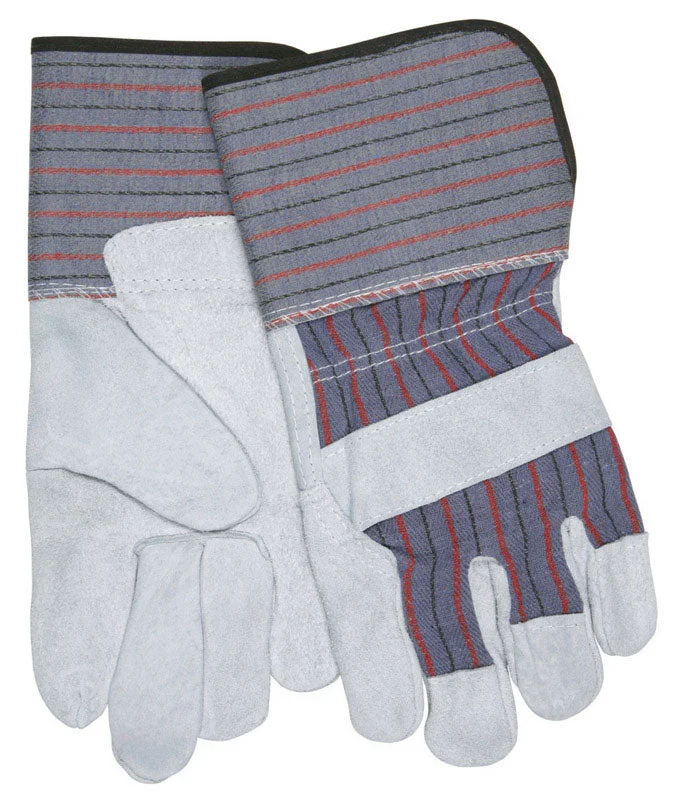 non-slip flexible gloves -  MCR Safety Unisex Palm Work Gloves Gray L 6 pair