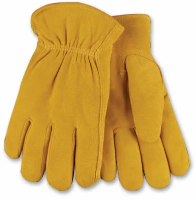 durable reinforced gloves -  Extra-Large Men's Full-Suede Deerskin Leather Gloves