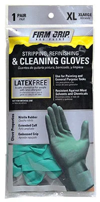 soft breathable gloves -  Firm Grip Nitrile Paint/Strip Gloves XL Green 1 pk