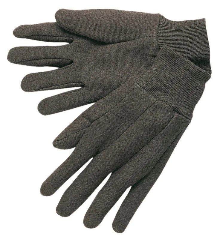 soft breathable gloves -  MCR Safety L Jersey Brown Gloves