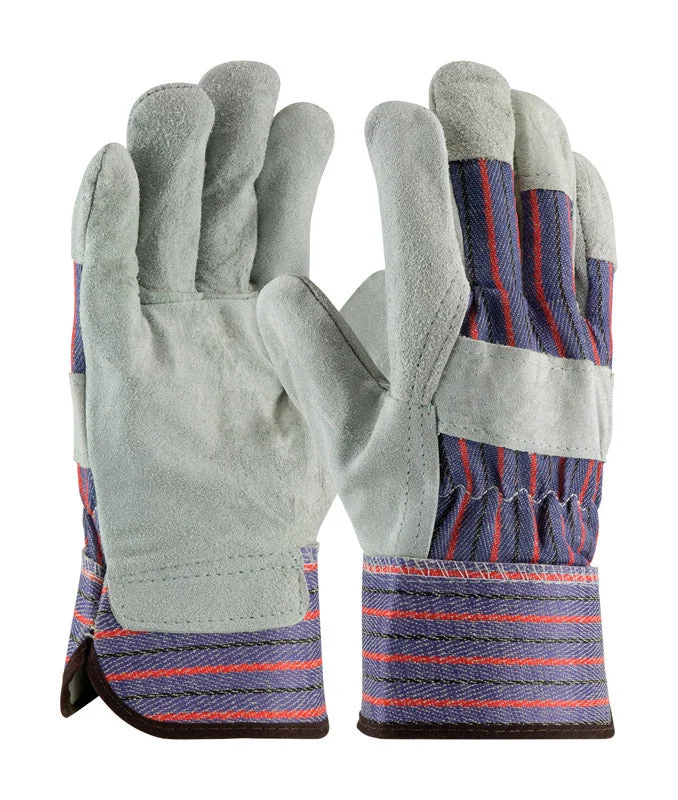 light breathable gloves -  MCR Safety L Leather Palm Gray Gloves