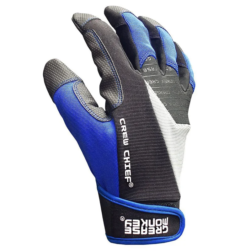 breathable waterproof gloves -  Grease Monkey Crew Chief Crew Chief Gloves Blue/Black/Gray L 1 pk