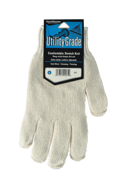 flexible ergonomic gloves -  Handmaster Unisex Indoor/Outdoor Cotton Knit Utility Stretch Gloves White M (Pack of 12)