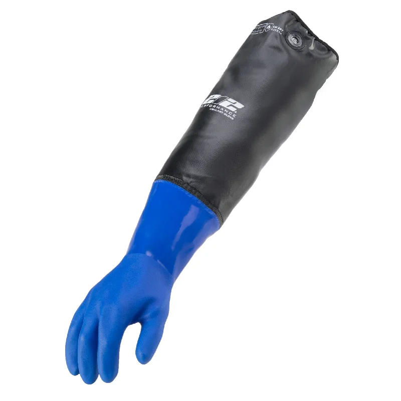 waterproof lightweight gloves -  Heat and Liquid Resistant Elbow Length Protective Gloves in Blue and Black