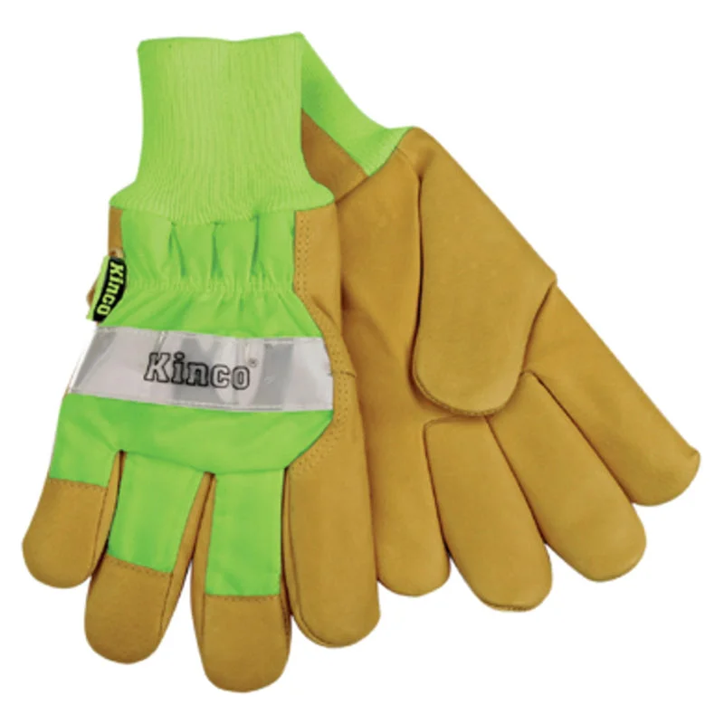 waterproof casual gloves -  Kinco Men's Outdoor Hi-Viz Work Gloves Green L 1 pair