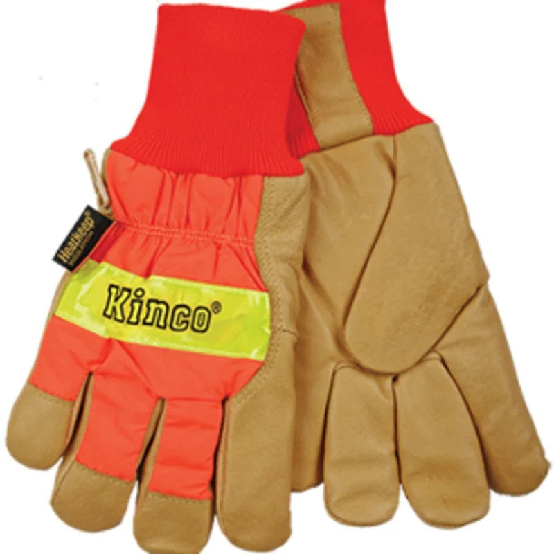 flexible seasonal gloves -  Kinco Men's Outdoor Hi-Viz Work Gloves Orange L 1 pair