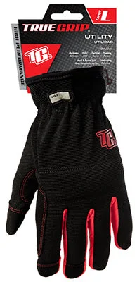 flexible all-season gloves -  High-Performance Work Gloves, Anti-Vibration, Black/Red, Large (Pack of 12)