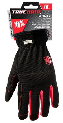 non-slip casual gloves -  High-Performance Work Gloves, Black & Red, Large