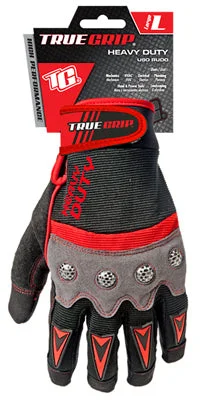 light daily gloves -  High-Performance Work Gloves, Touchscreen Compatible, Red, Gray & Black, Large