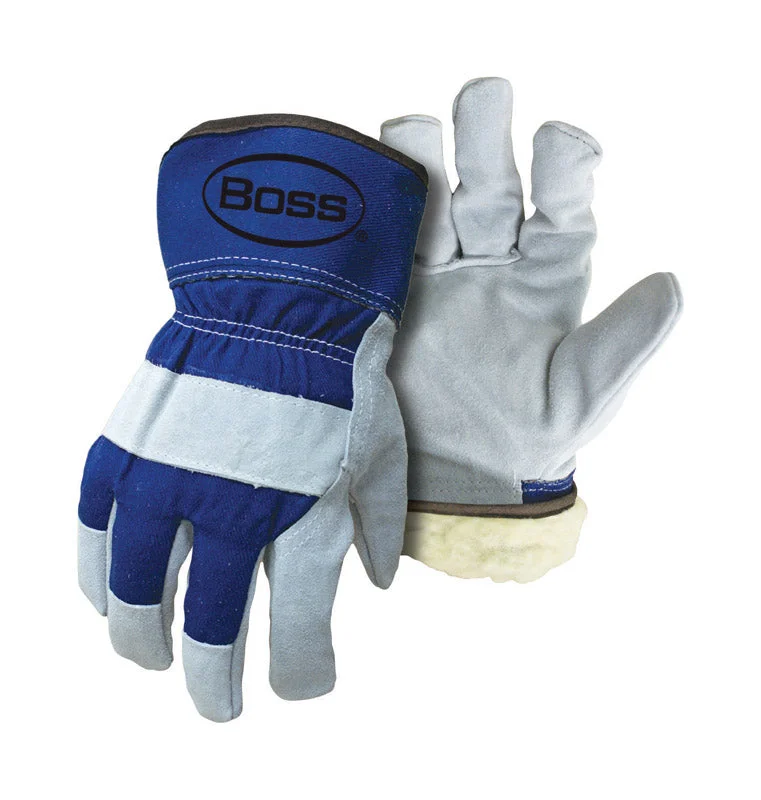 soft multi-purpose gloves -  Boss Men's Indoor/Outdoor Insulated Work Gloves Blue/Gray L 1 pair