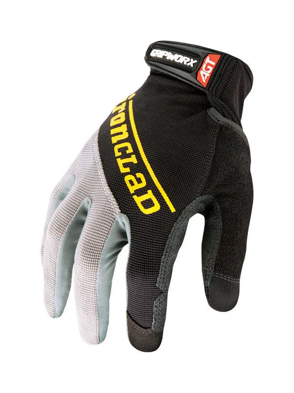 non-slip everyday gloves -  Ironclad  Men's  Silicone-Fused  Work  Gloves  Black  Medium  1 pair