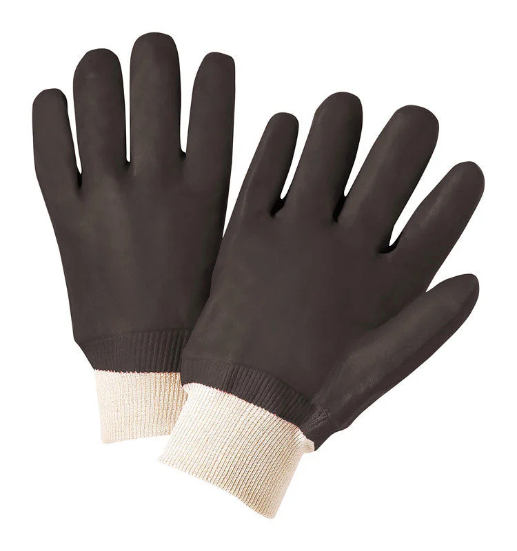 waterproof everyday gloves -  West Chester  Unisex  Indoor/Outdoor  PVC  Coated  Work Gloves  Black/Tan  L  1 pk