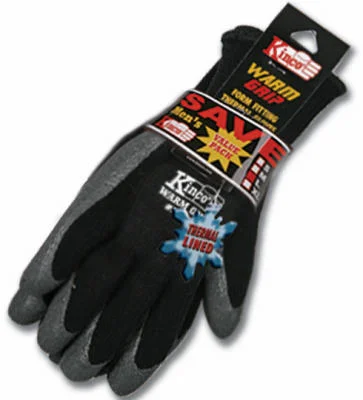 waterproof touchscreen gloves -  Knit Glove, Latex Coated, Cold Weather,  3-Pr., Men's Large,