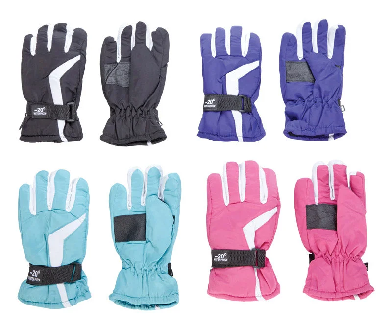 non-slip light gloves -  Diamond Visions Assorted Polyester Assorted Ski Gloves (Pack of 24)