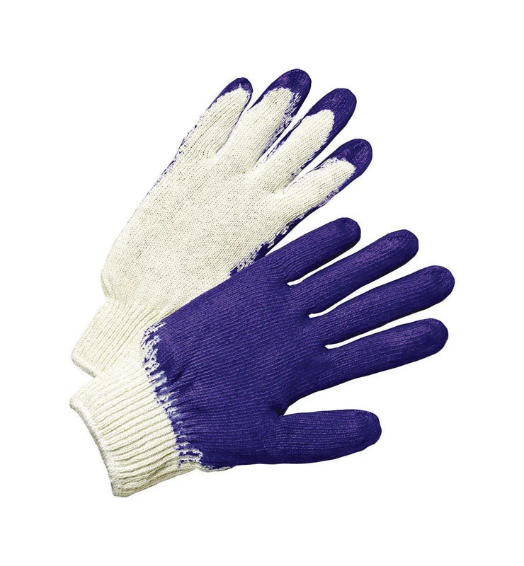 light everyday gloves -  West Chester  Men's  Indoor/Outdoor  Latex Coated  String Knit  Work Gloves  Blue/White  L  12 pk