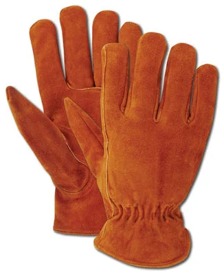 flexible multi-purpose gloves -  Leather Work Gloves, Suede Cowhide, Lined, Men's Medium