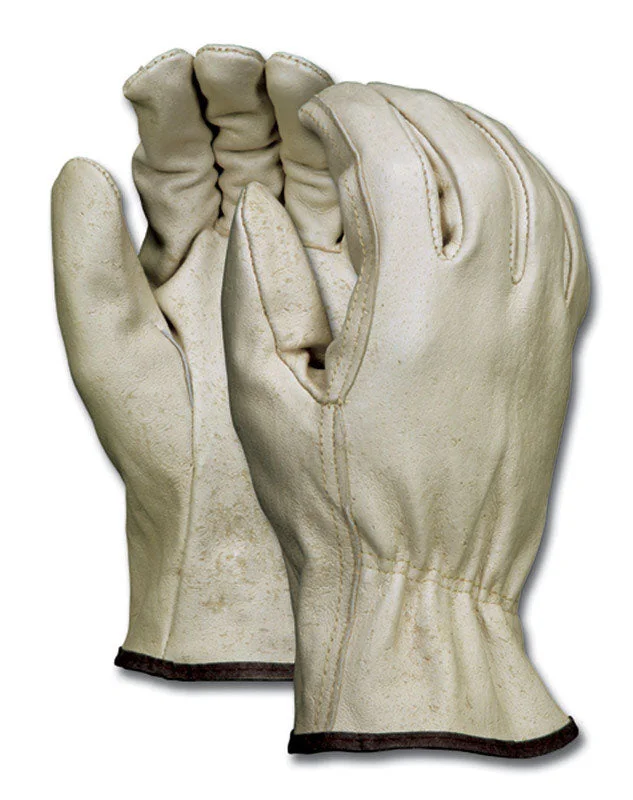 flexible reinforced gloves -  MCR Safety  XL  Pigskin  Driver  Beige  Gloves