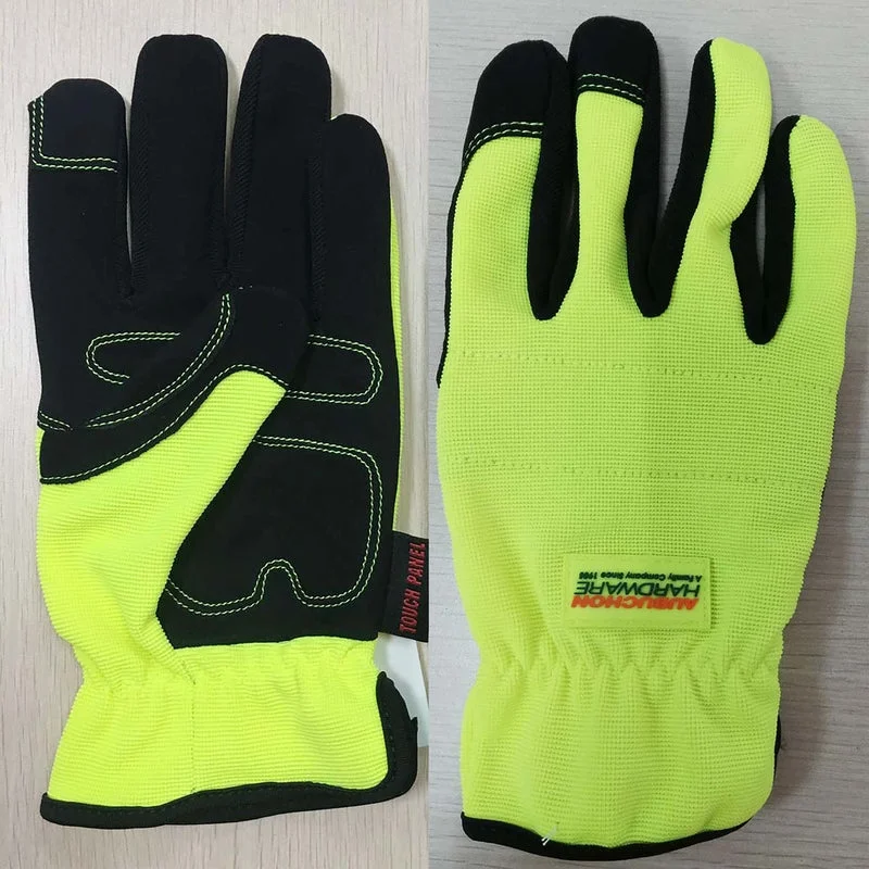 flexible everyday gloves -  Boss Men's Indoor/Outdoor Mechanic's Glove High-Vis Green L 1 pair