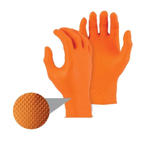 flexible waterproof gloves -  Disposable Gloves - 8 MIL Nitrile, Powder-Free, Textured, Ambidextrous, Beaded Cuff (1,000 Gloves)