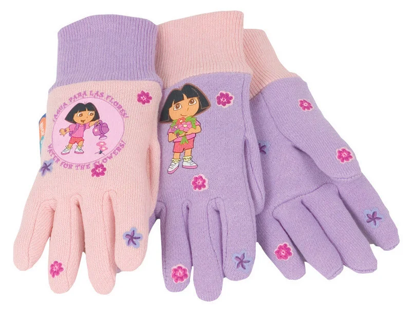 light ergonomic gloves -  Midwest Dora the Explorer Youth Jersey Cotton Pink Gloves (Pack of 12)