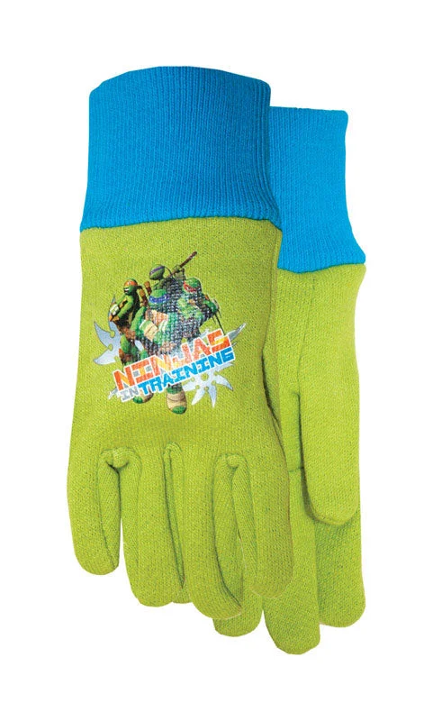 durable ergonomic gloves -  Midwest Ninja Turtle Youth Jersey Cotton Garden Green Gloves (Pack of 12)