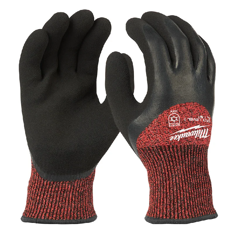 flexible non-slip gloves -  Milwaukee 48-22-8920B 12 Pack Cut Level 3 Insulated Gloves -S