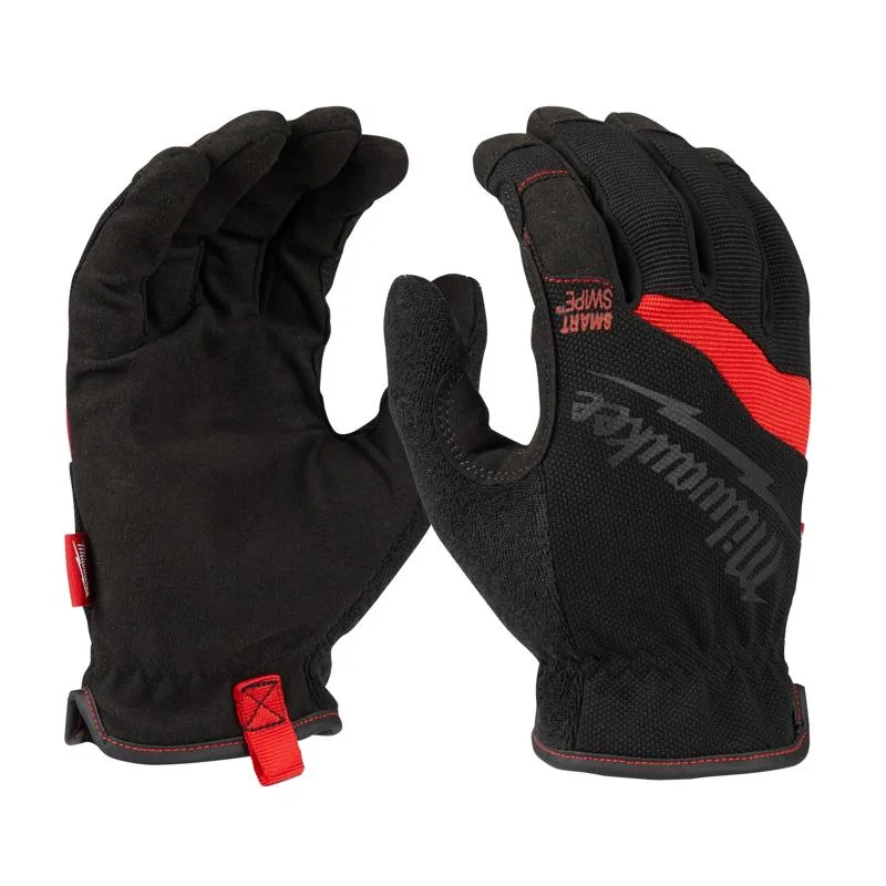 soft comfortable gloves -  Milwaukee  FreeFlex  Spandex/Synthetic Leather  Work Gloves  Black/Red  L  1 pair