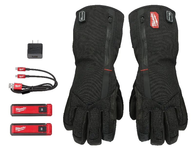 waterproof comfortable gloves -  Milwaukee  REDLITHIUM  L  Polyester  USB Heated  Black  Gloves