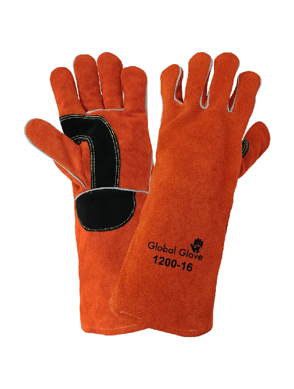 breathable waterproof gloves -  Premium-Grade Split Cowhide Welding Gloves - 1200-16