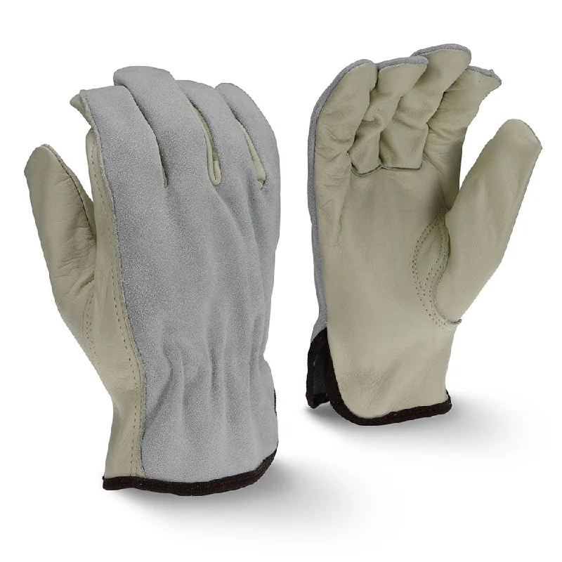 waterproof padded gloves -  Radians RWG4222M Standard Grain Cowhide Leather Driver Gloves, Grey, M, 12 pk