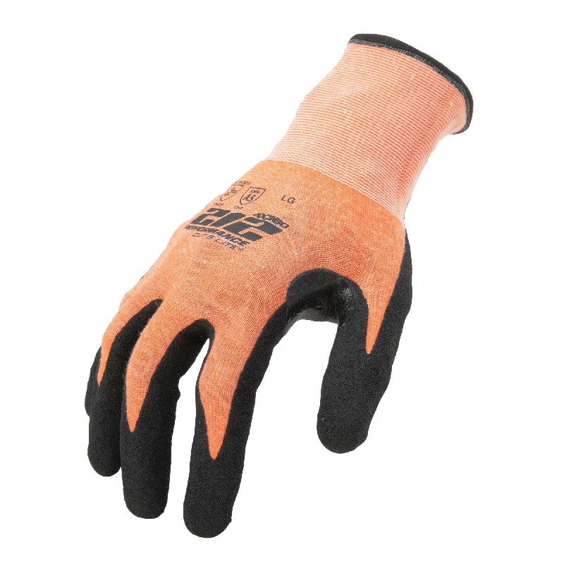 durable everyday gloves -  AX360 Seamless Foam Nitrile-dipped Cut Resistant Hi-Viz Gloves in Orange and Black