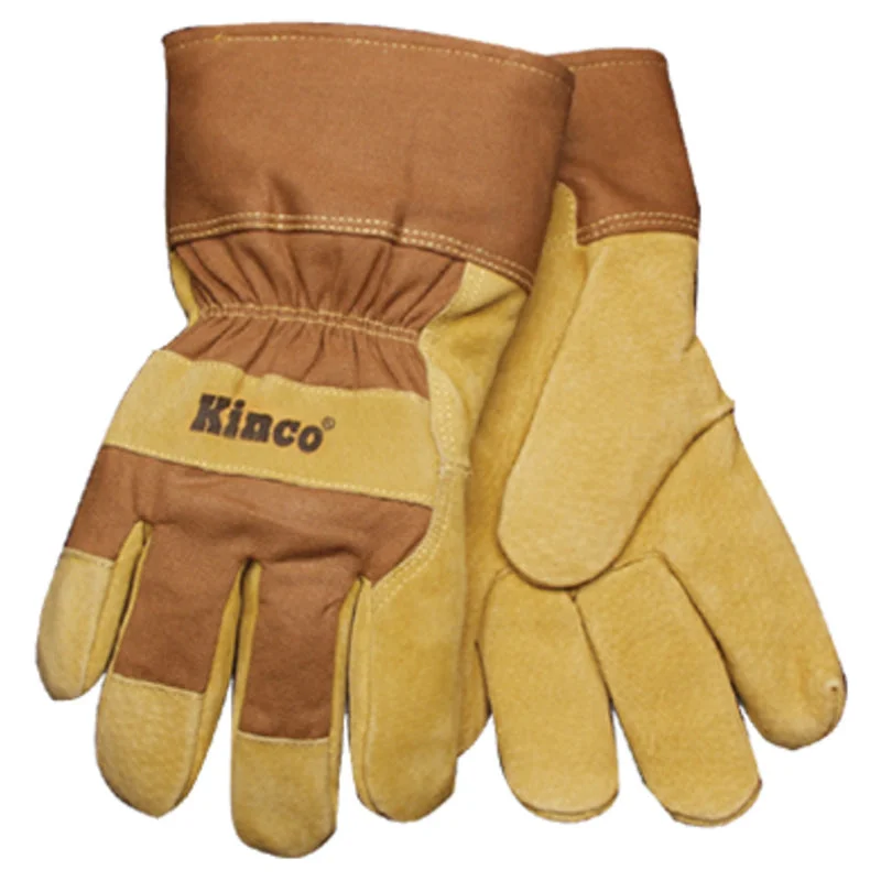 flexible gadget gloves -  Kinco Men's Outdoor Knit Wrist Work Gloves Gold L 1 pair