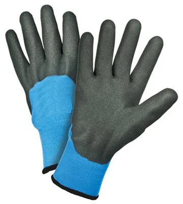 breathable versatile gloves -  Thermal Sandy Nitrile Knuckle Dipped Gloves, M