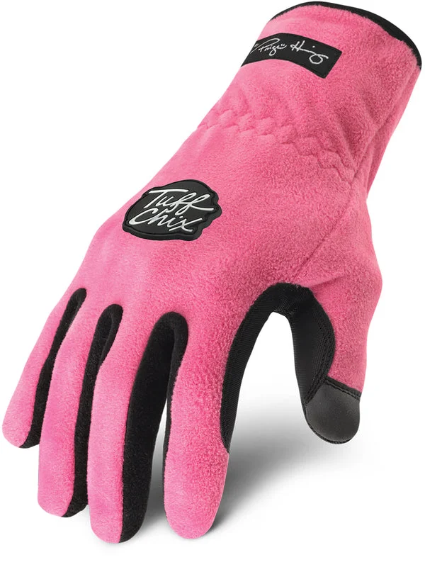 light multi-purpose gloves -  Ironclad Tuff Chix M Synthetic Leather Fleece Back Pink/Black Gloves