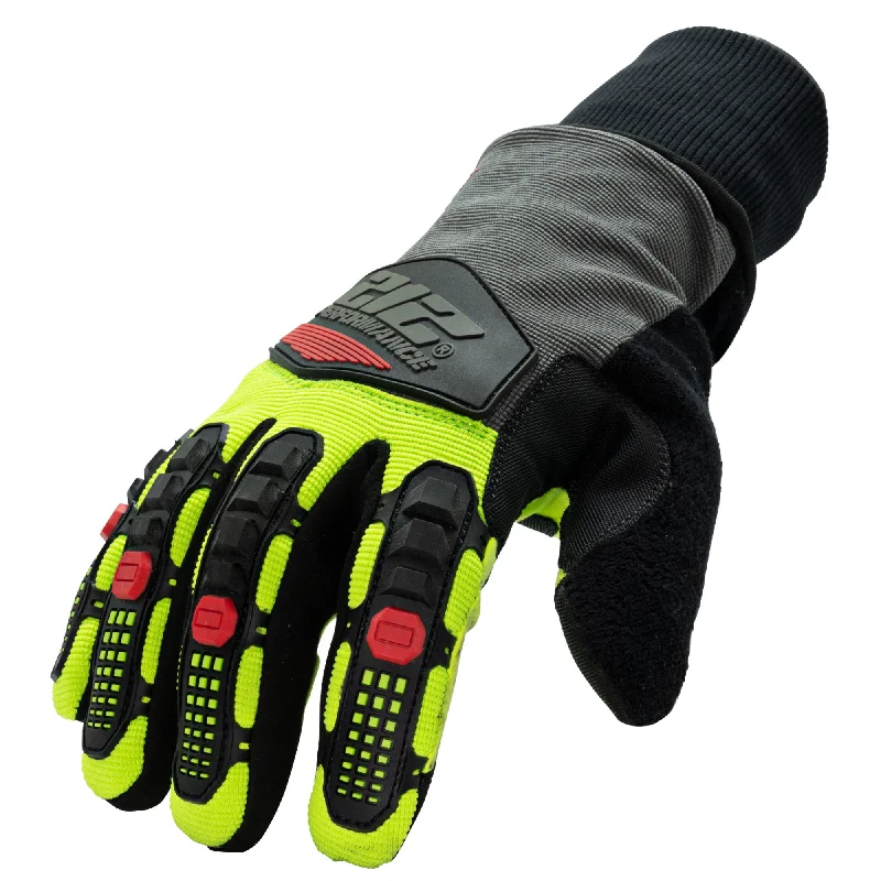 light padded gloves -  Waterproof Fleece Lined Impact and ANSI A3 Cut Resistant Tundra Winter Work Gloves in Black