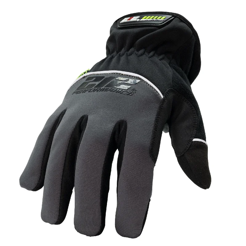 light smartphone gloves -  Waterproof Fleece Lined Tundra Touchscreen Screen Gloves in Gray and Black