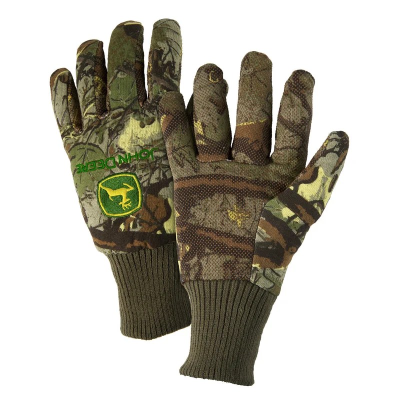 soft ergonomic gloves -  West Chester John Deere Unisex Jersey Work Gloves Camouflage L 1 pair (Pack of 3)