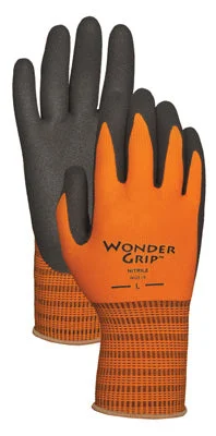 light heavy-duty gloves -  Wonder Grip Black/Orange Medium Nitrile Palm Gloves