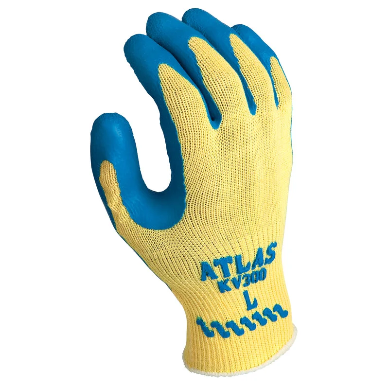 flexible insulated gloves -  Atlas Unisex Indoor/Outdoor Coated Work Gloves Blue/Yellow M 1 pair